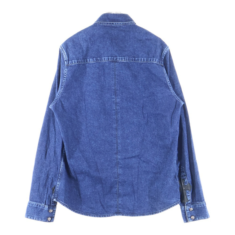 CHROME HEARTS(クロムハーツ) LOOSEENDS LS ルーズエンド 袖クロスパッチ クロスボールボタン デニム長袖シャツ インディゴ