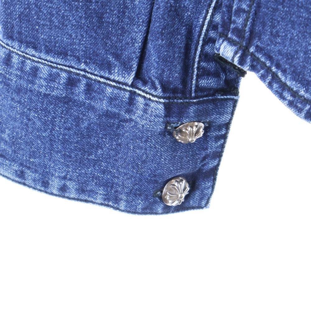 CHROME HEARTS(クロムハーツ) LOOSEENDS LS ルーズエンド 袖クロスパッチ クロスボールボタン デニム長袖シャツ インディゴ