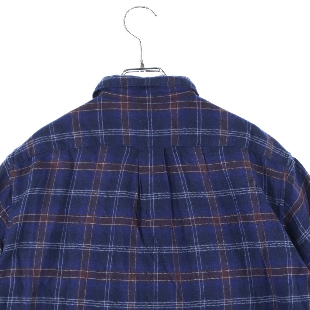 CHROME HEARTS(クロムハーツ) HEYWOOD SS ヘイウッドショートスリーブ 半袖チェックシャツ ブルー/ブラウン