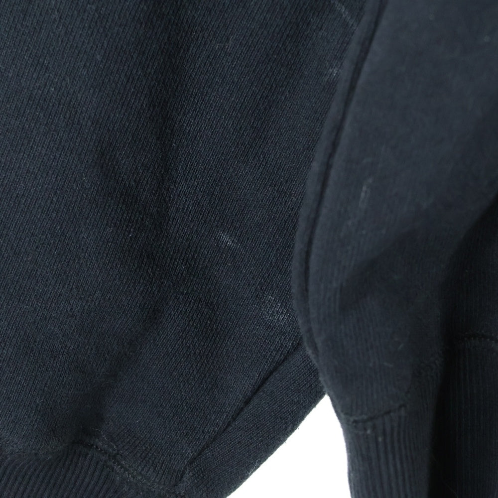 THE BLACK EYE PATCH(ブラックアイパッチ) DOLLAR BAND HALF ZIP SWEAT ロゴ刺繍 ハーフジップ スウェットトレーナー ブラック BEPFW23TP07