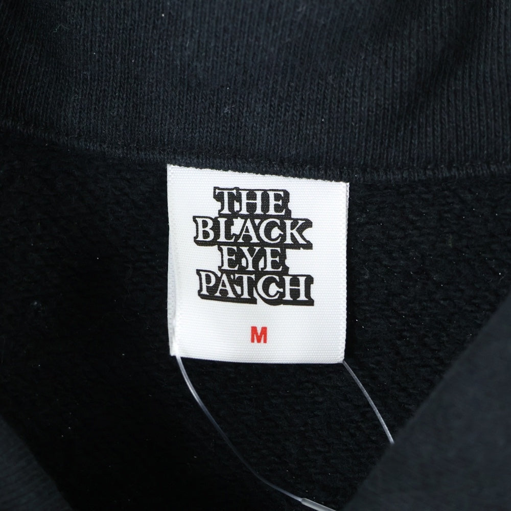 THE BLACK EYE PATCH(ブラックアイパッチ) DOLLAR BAND HALF ZIP SWEAT ロゴ刺繍 ハーフジップ スウェットトレーナー ブラック BEPFW23TP07