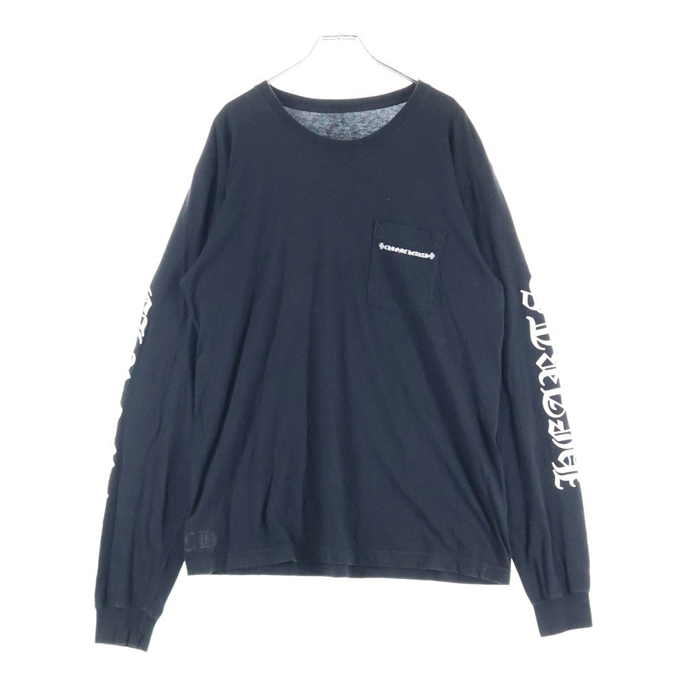 CHROME HEARTS(クロムハーツ) L/S TEE PLV セメタリークロスプリント クルーネック ロングスリーブTシャツカットソー ブラック