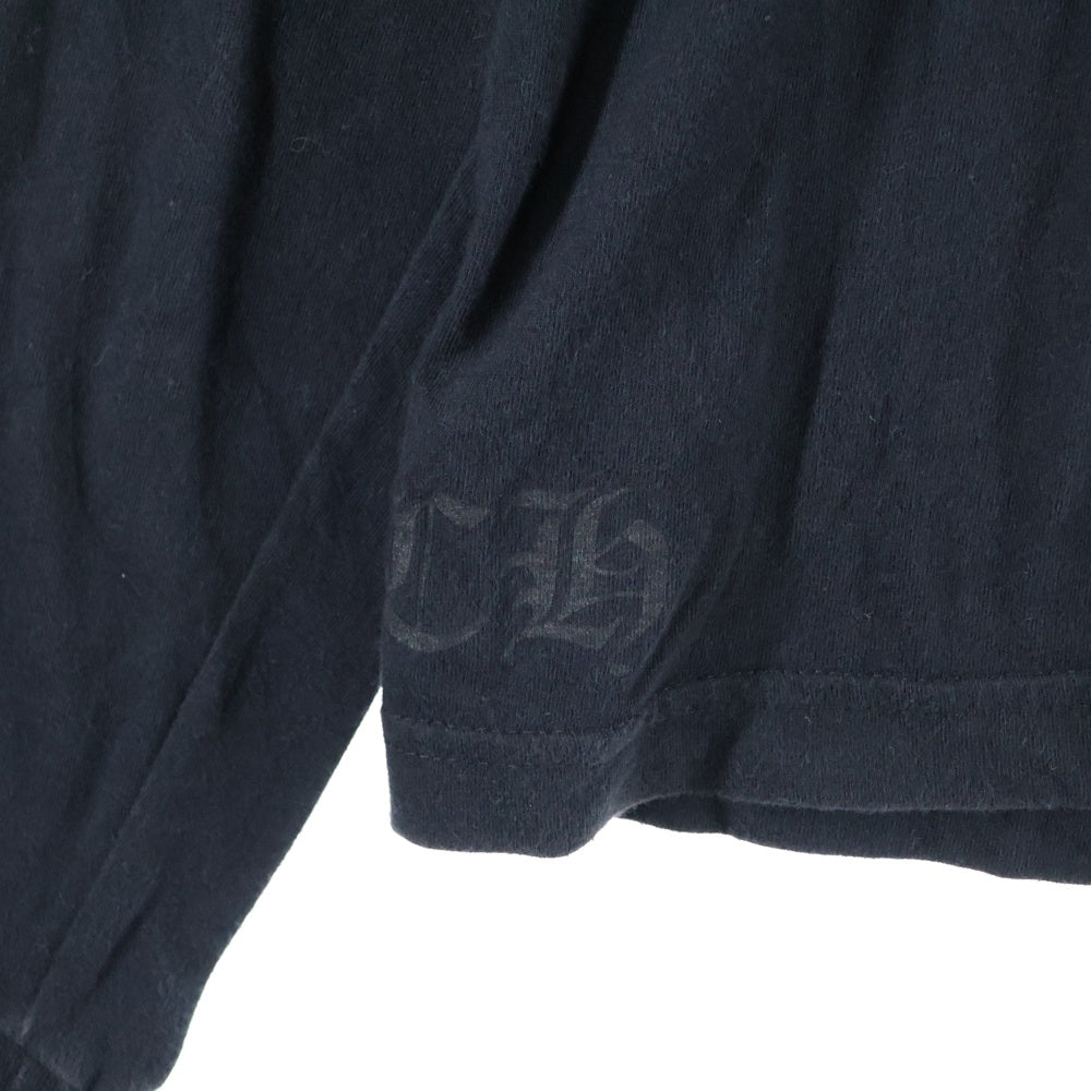 CHROME HEARTS(クロムハーツ) L/S TEE PLV セメタリークロスプリント クルーネック ロングスリーブTシャツカットソー ブラック