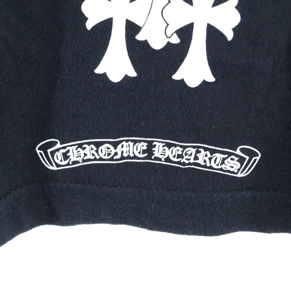 CHROME HEARTS(クロムハーツ) L/S TEE PLV セメタリークロスプリント クルーネック ロングスリーブTシャツカットソー ブラック