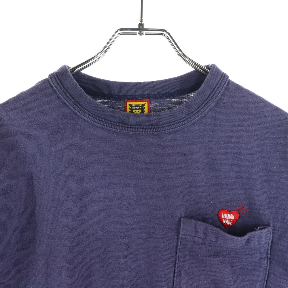 HUMAN MADE(ヒューマンメイド) ロゴワッペン付き クルーネック半袖Tシャツ ネイビー