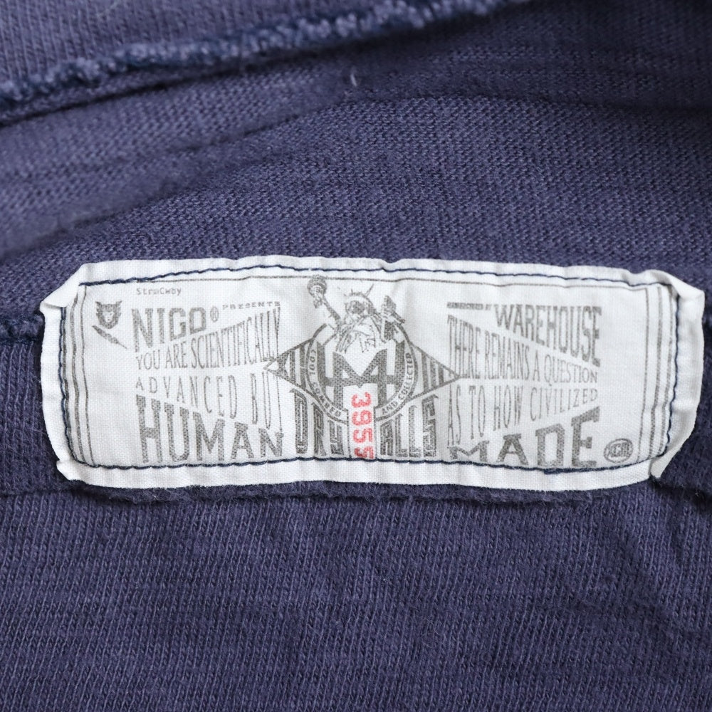 HUMAN MADE(ヒューマンメイド) ロゴワッペン付き クルーネック半袖Tシャツ ネイビー