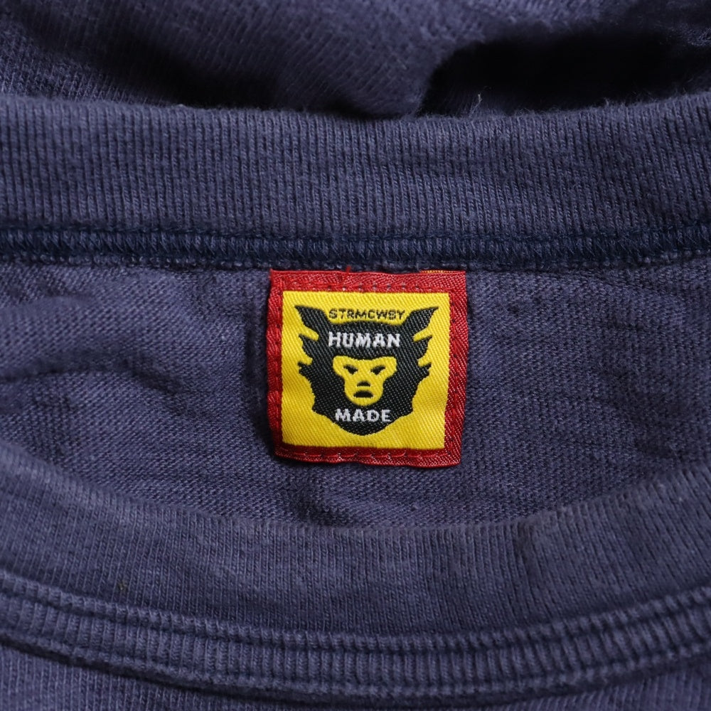 HUMAN MADE(ヒューマンメイド) ロゴワッペン付き クルーネック半袖Tシャツ ネイビー