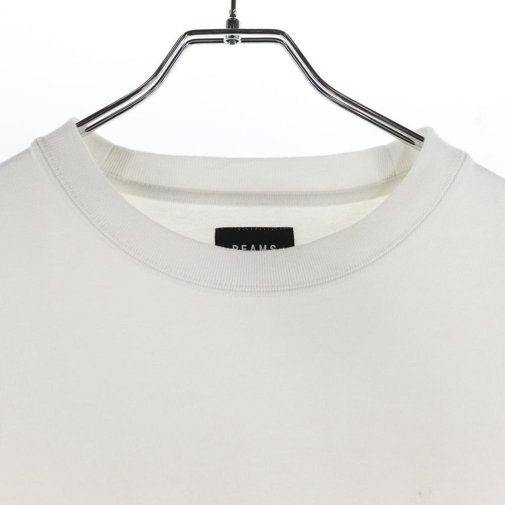 BEAMS(ビームス) ポケット付き クルーネック半袖Tシャツ ホワイト