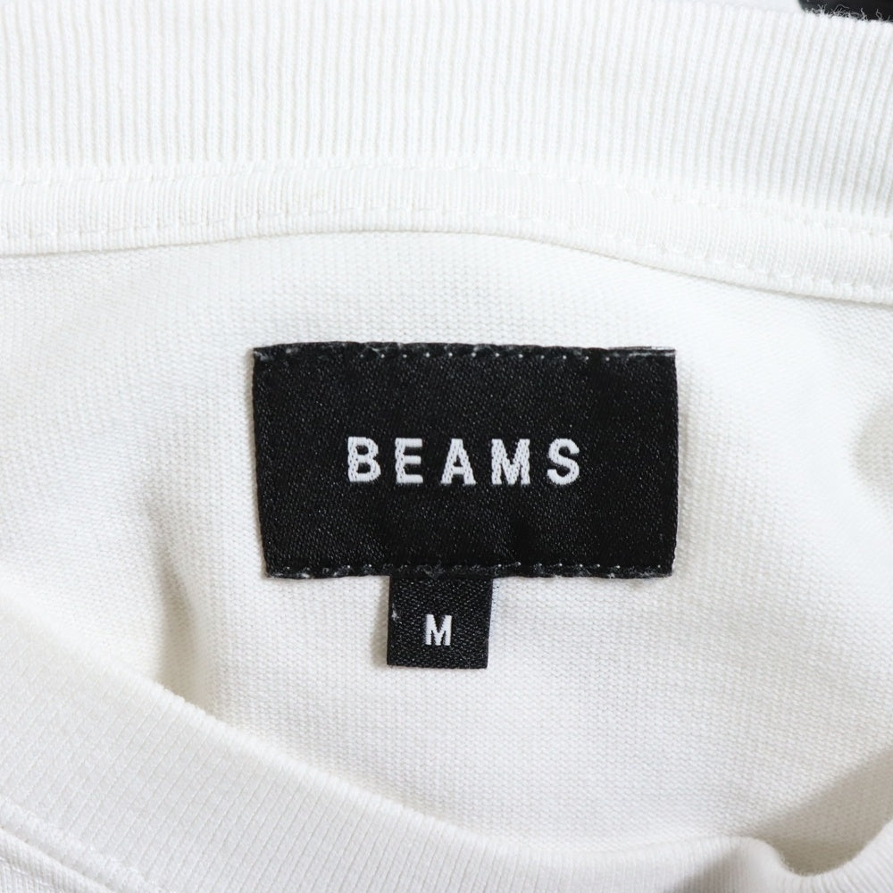 BEAMS(ビームス) ポケット付き クルーネック半袖Tシャツ ホワイト