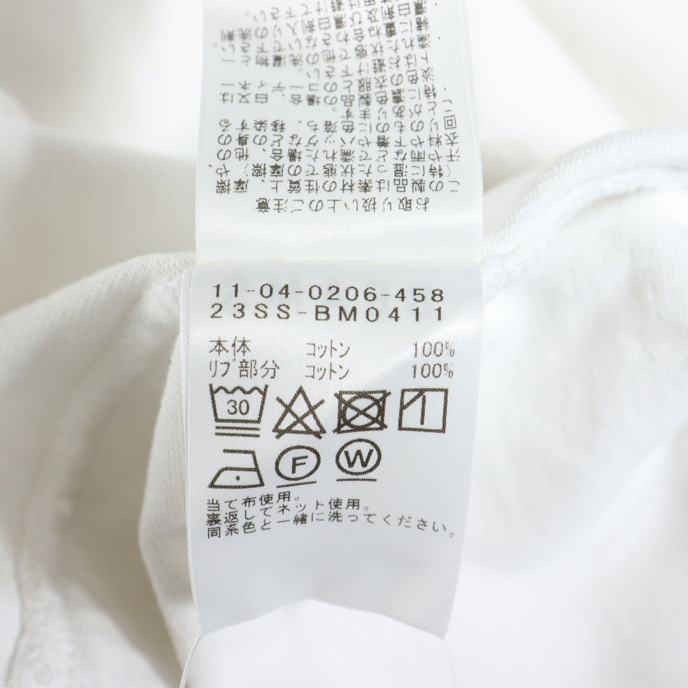 BEAMS(ビームス) ポケット付き クルーネック半袖Tシャツ ホワイト