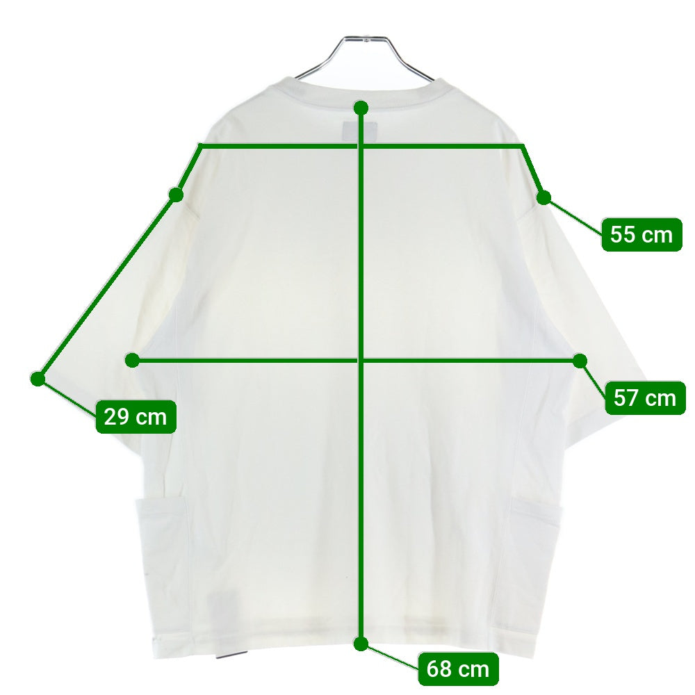 BEAMS(ビームス) ポケット付き クルーネック半袖Tシャツ ホワイト
