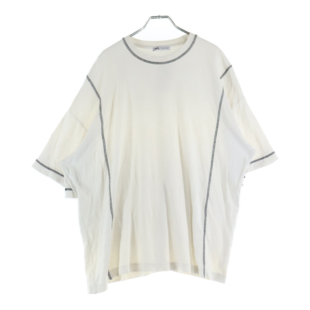 ZARA(ザラ) クルーネック半袖Tシャツ ホワイト ZARA(ザラ) クルーネック半袖Tシャツ ホワイト