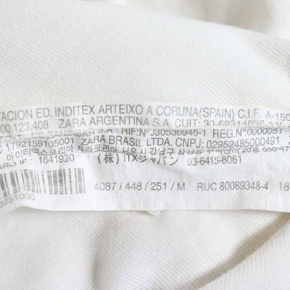 ZARA(ザラ) クルーネック半袖Tシャツ ホワイト