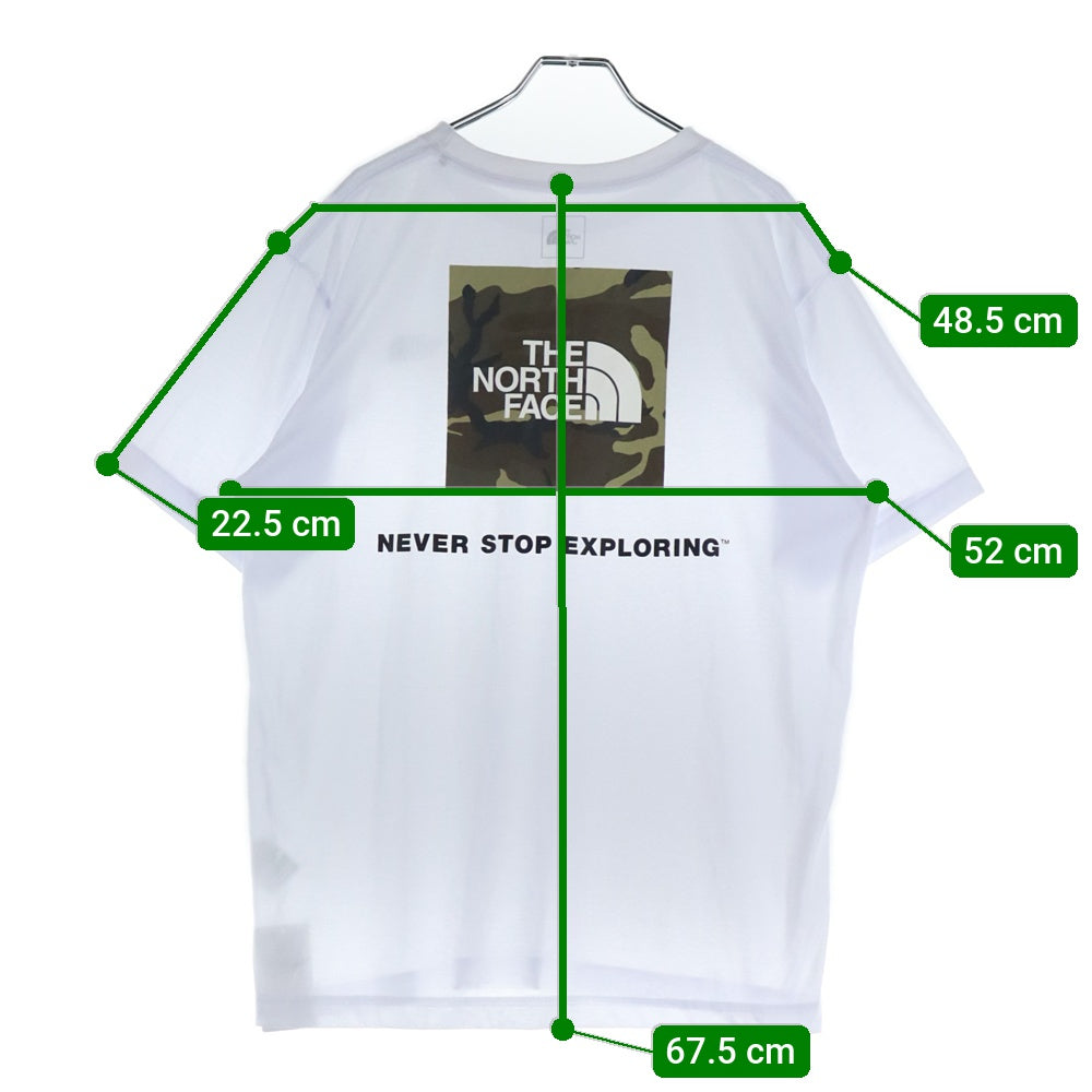 THE NORTH FACE(ザノースフェイス) カモ柄 ロゴプリント クルーネック半袖Tシャツ ホワイト