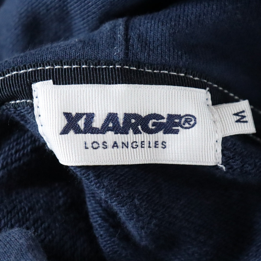 X-LARGE(エクストララージ) ロゴプリント ジップフーディ ネイビー