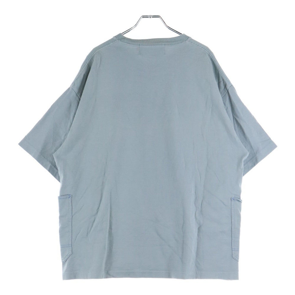NO BRAND(ノーブランド) SMITH'S ポケット付き クルーネック半袖Tシャツ グレー