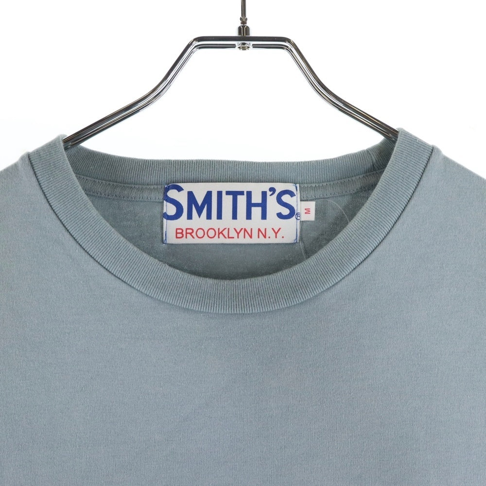 NO BRAND(ノーブランド) SMITH'S ポケット付き クルーネック半袖Tシャツ グレー