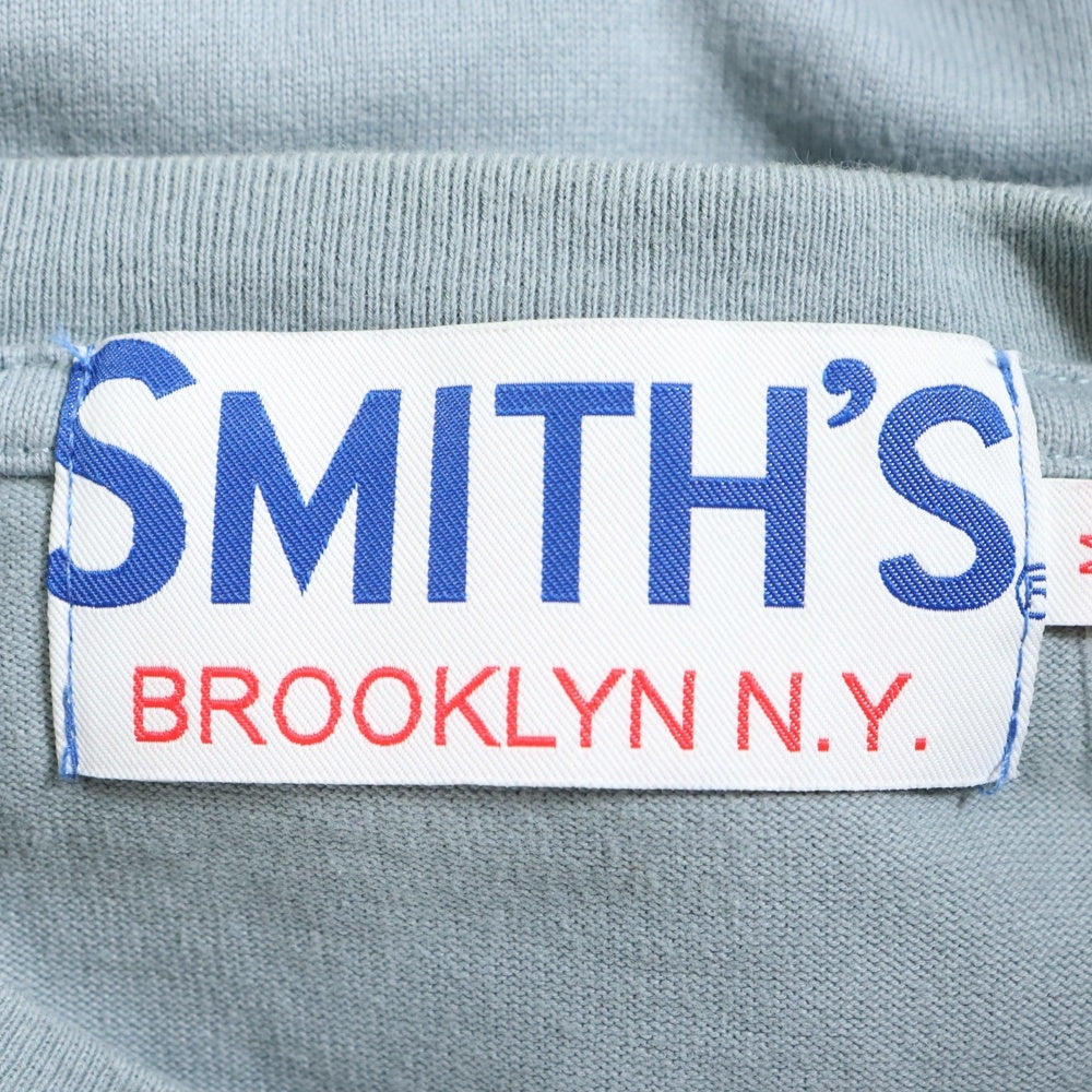 NO BRAND(ノーブランド) SMITH'S ポケット付き クルーネック半袖Tシャツ グレー