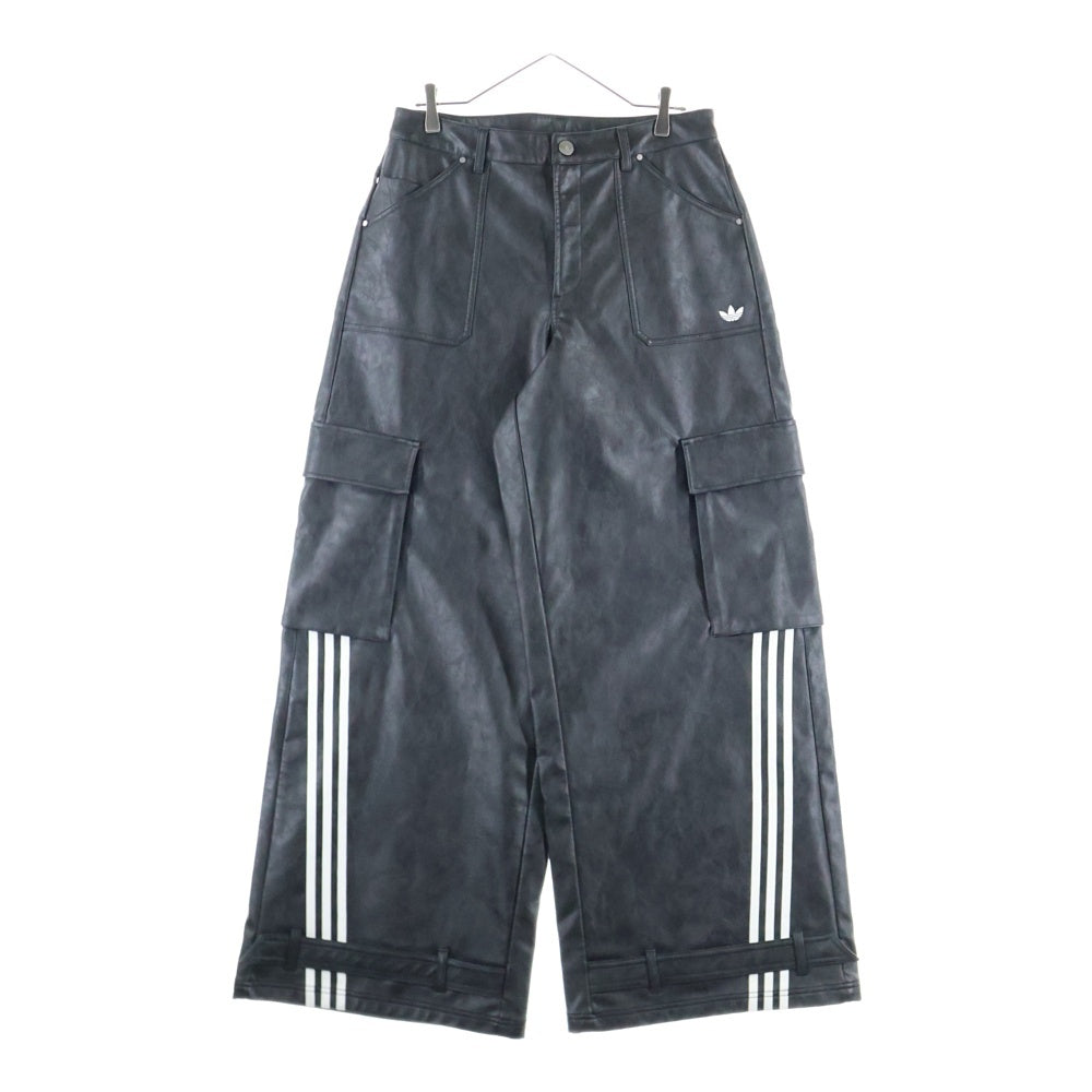 adidas(アディダス) Adilenium Season 3 Vintage Faux Leather Pants Black アディレニウム シーズン 3 ビンテージ フェイクレザーパンツ ブラック