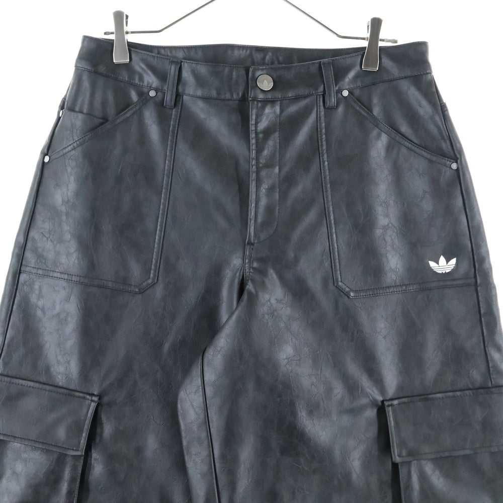 adidas(アディダス) Adilenium Season 3 Vintage Faux Leather Pants Black アディレニウム シーズン 3 ビンテージ フェイクレザーパンツ ブラック