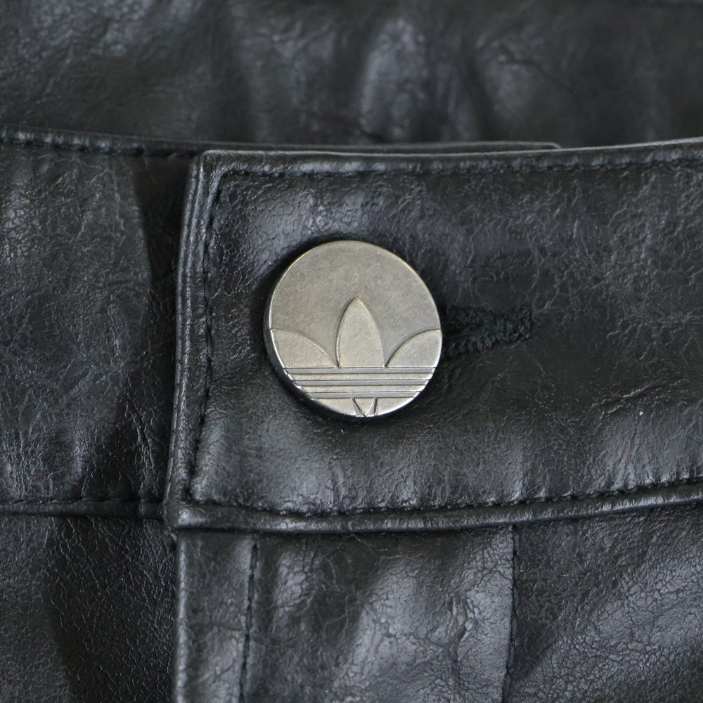 adidas(アディダス) Adilenium Season 3 Vintage Faux Leather Pants Black アディレニウム シーズン 3 ビンテージ フェイクレザーパンツ ブラック