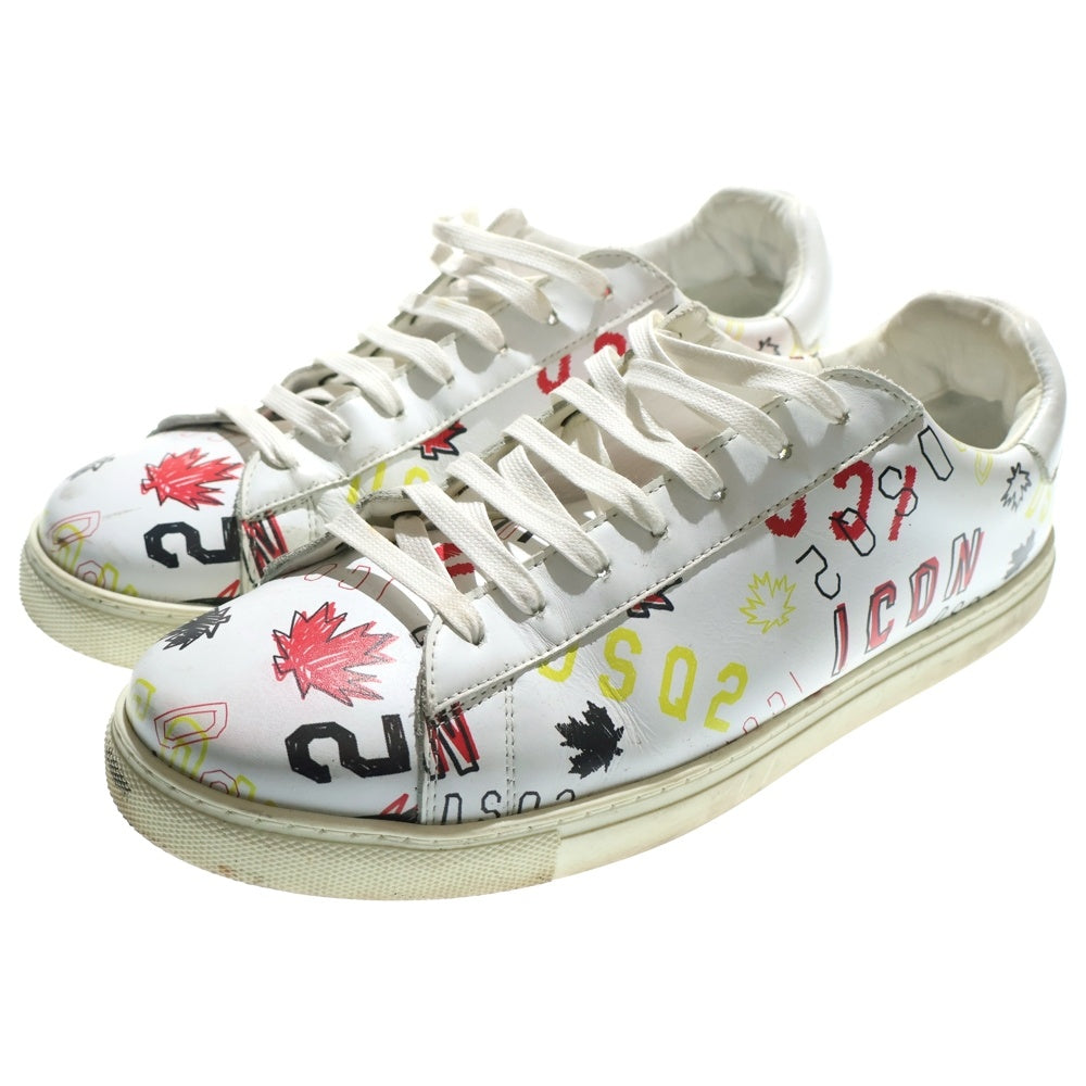 DSQUARED2(ディースクエアード) LHP グラフィックプリント ローカットスニーカー マルチ