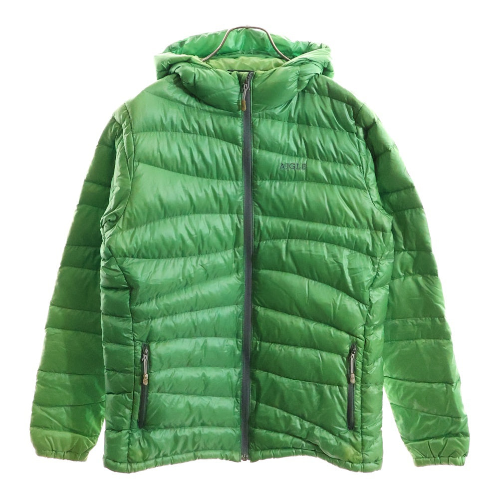 AIGLE(エーグル) ジップアップ ナイロンダウンジャケット グリーン