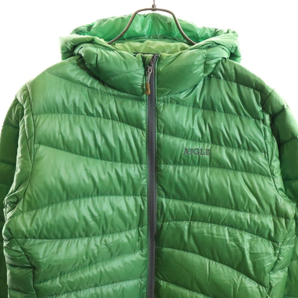 AIGLE(エーグル) ジップアップ ナイロンダウンジャケット グリーン