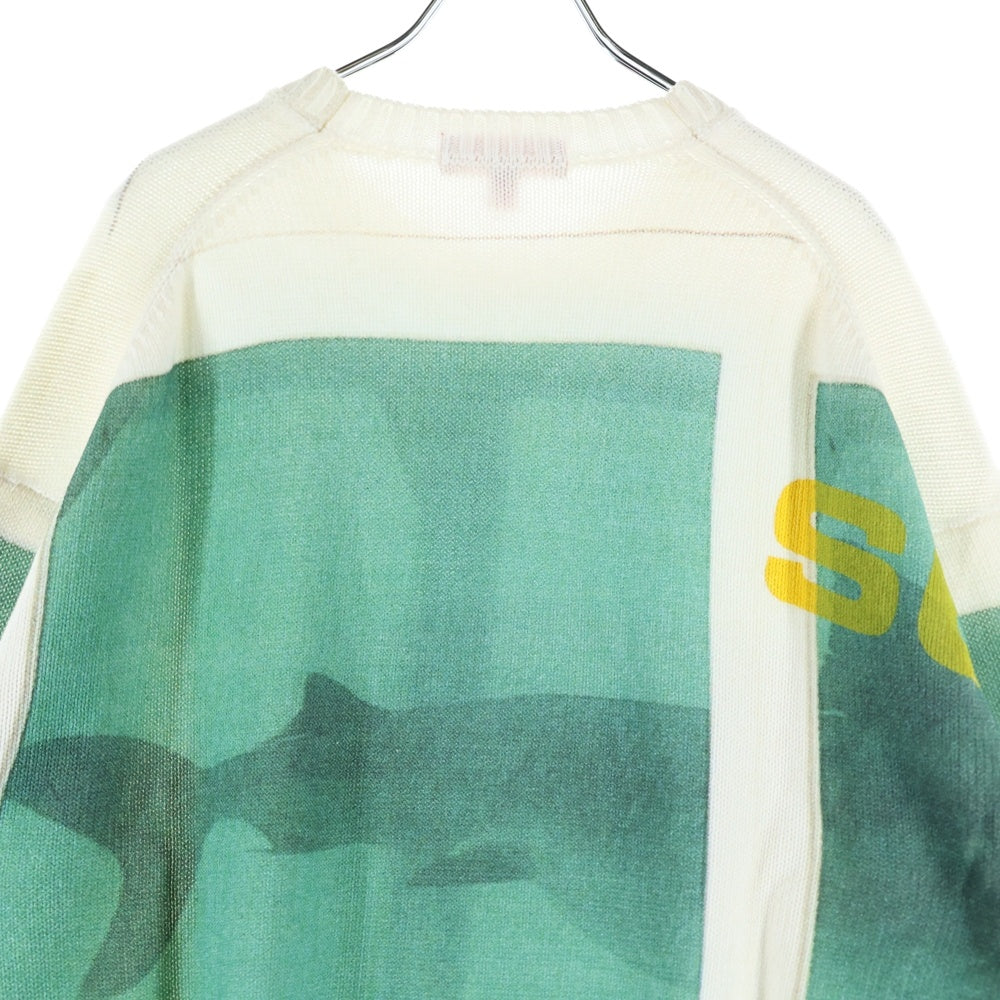 SUPREME(シュプリーム) 25SS Damien Hirst Sweater ダミアンハースト クルーネックニットセーター ホワイト/グリーン