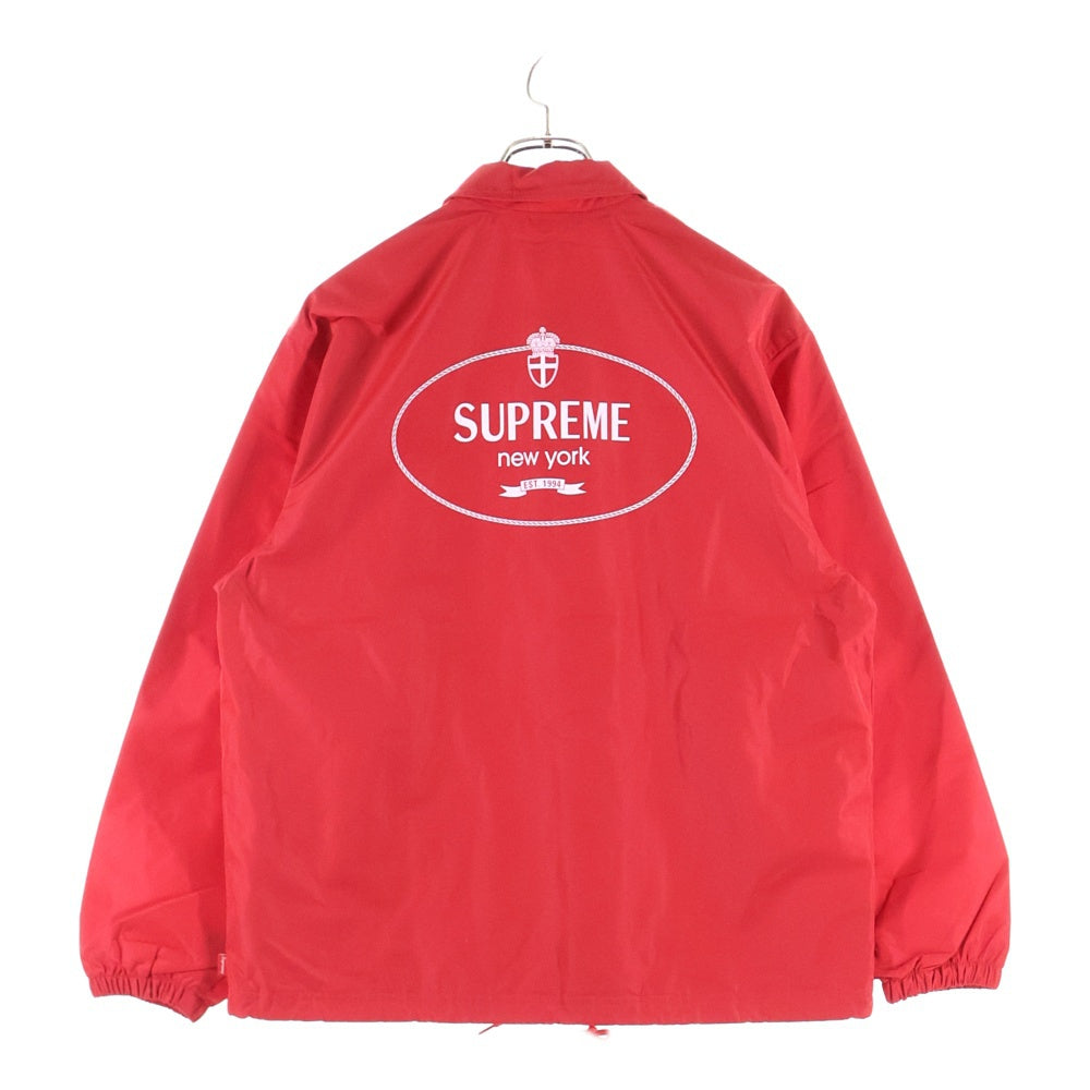 SUPREME(シュプリーム) 24AW Crest Coaches Jacket クレスト ロゴエンブロイダリー コーチジャケット レッド