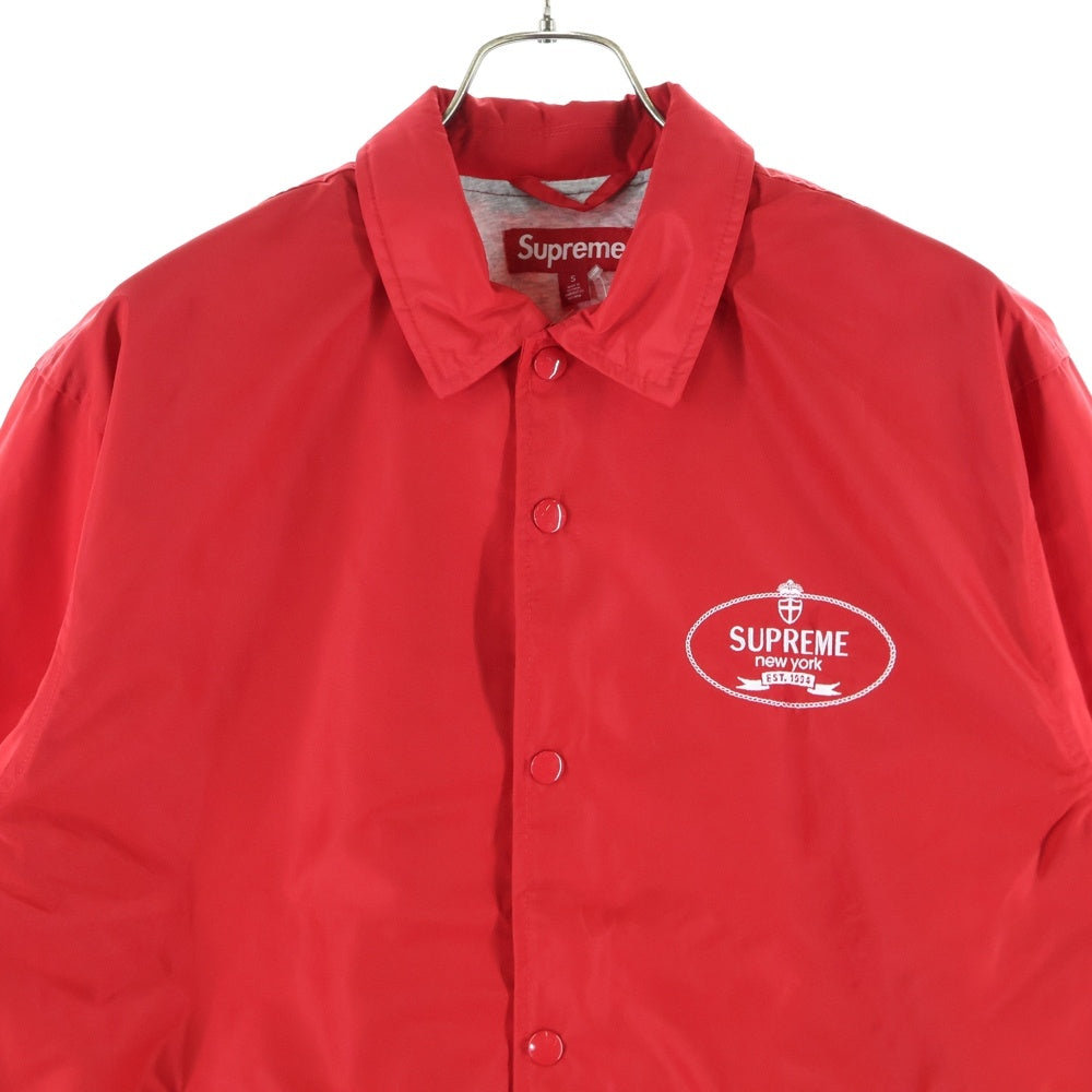 SUPREME(シュプリーム) 24AW Crest Coaches Jacket クレスト ロゴエンブロイダリー コーチジャケット レッド