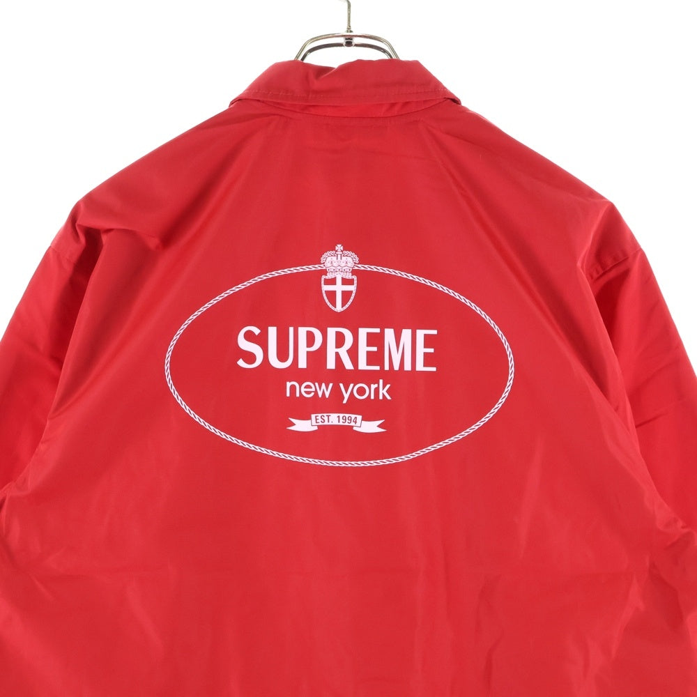 SUPREME(シュプリーム) 24AW Crest Coaches Jacket クレスト ロゴエンブロイダリー コーチジャケット レッド