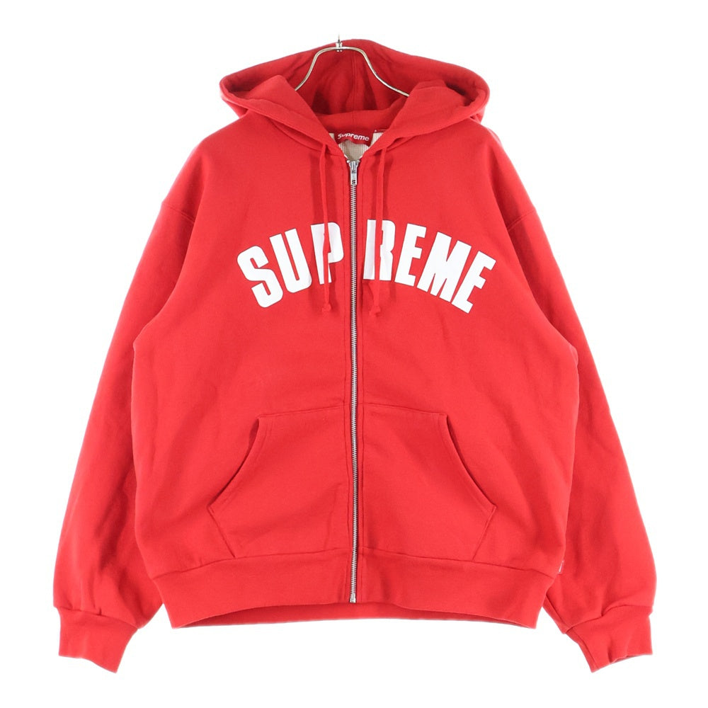 SUPREME(シュプリーム) 24AW Arc Logo Thermal Zip Sweatshirt アーチロゴ ジップアップ フーディ サーマルパーカー レッド