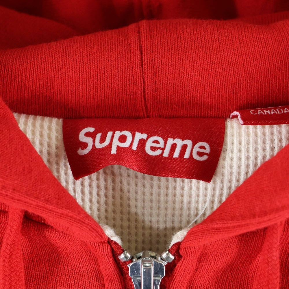SUPREME(シュプリーム) 24AW Arc Logo Thermal Zip Sweatshirt アーチロゴ ジップアップ フーディ サーマルパーカー レッド