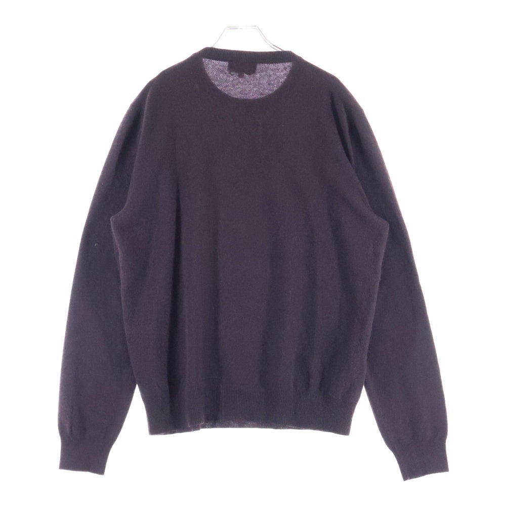 HERMES(エルメス) 15SS カシミヤ フロントデザイン クルーネックニットセーター ブラウン