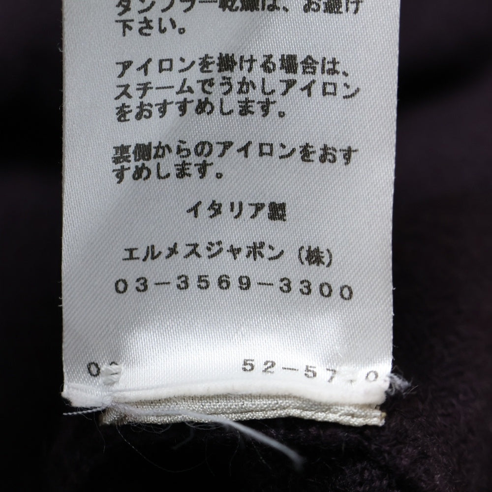 HERMES(エルメス) 15SS カシミヤ フロントデザイン クルーネックニットセーター ブラウン