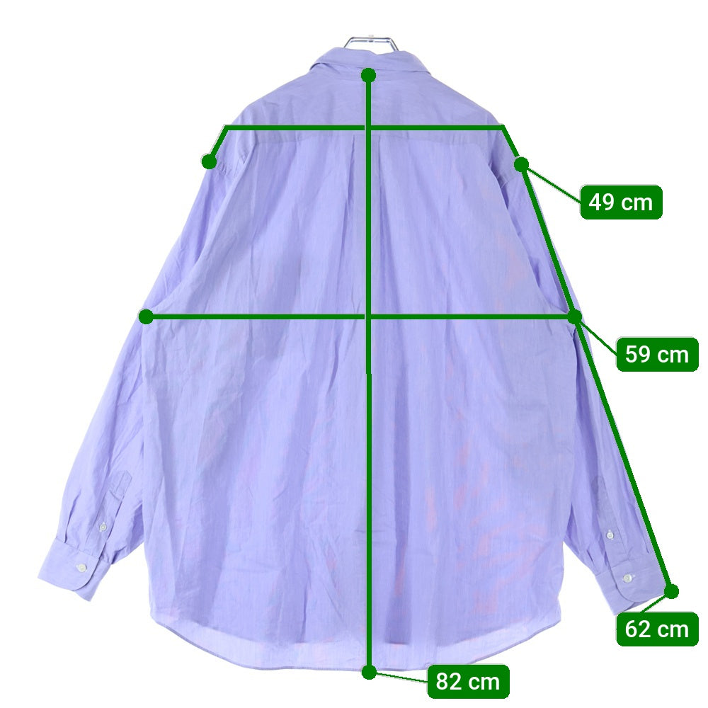 COMOLI(コモリ) 22AW レギュラーカラー 長袖ドレスシャツ W03-02001 ブルー