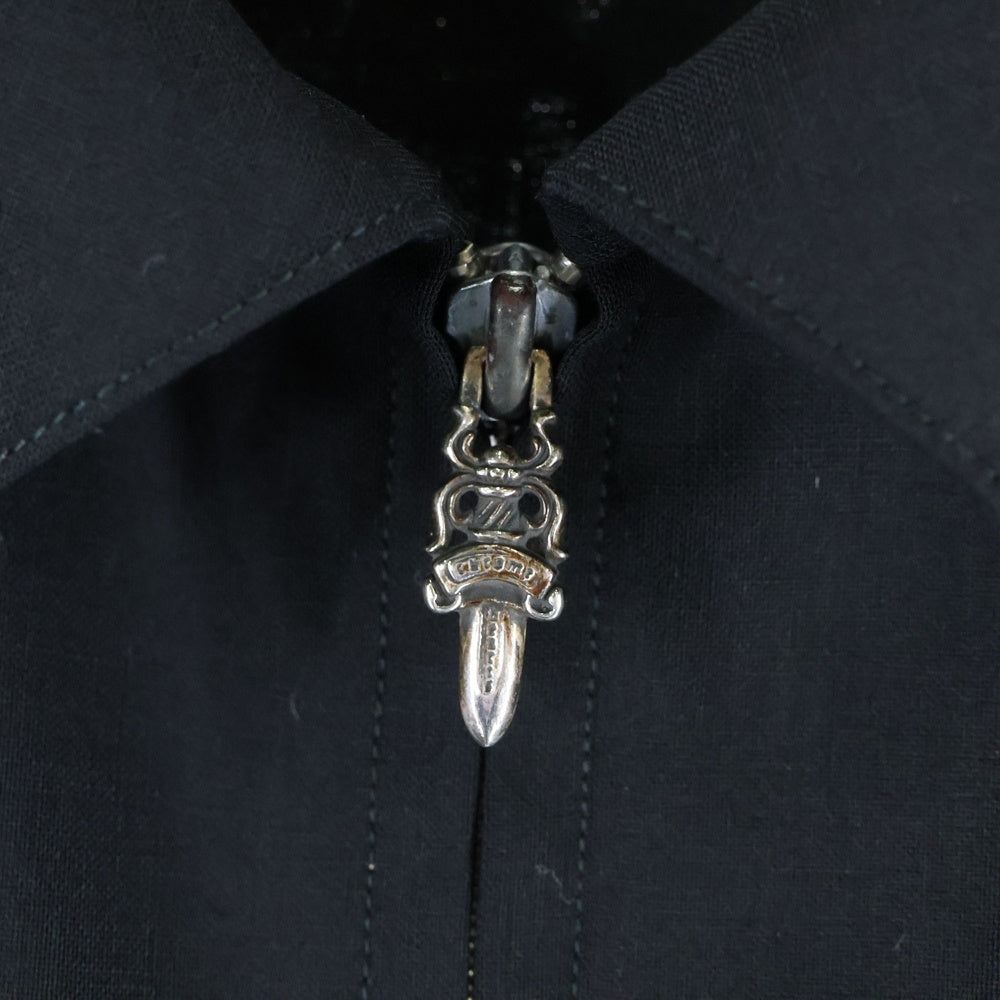 CHROME HEARTS(クロムハーツ) OLD ダガージップアップ ウールシャツジャケット ブラック