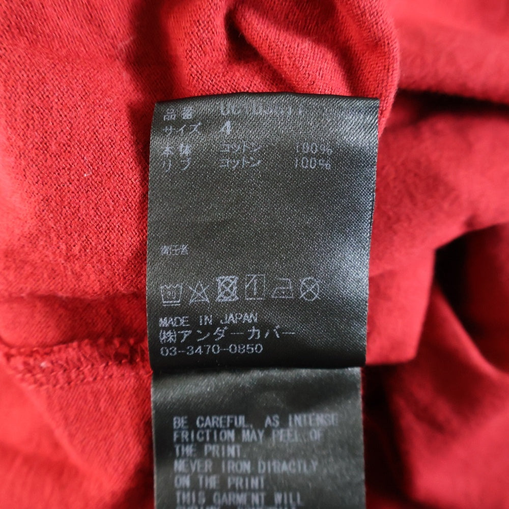 UNDERCOVER(アンダーカバー) PROPAGANADA Eye プリント クルーネック半袖Tシャツ レッド UC1D3811