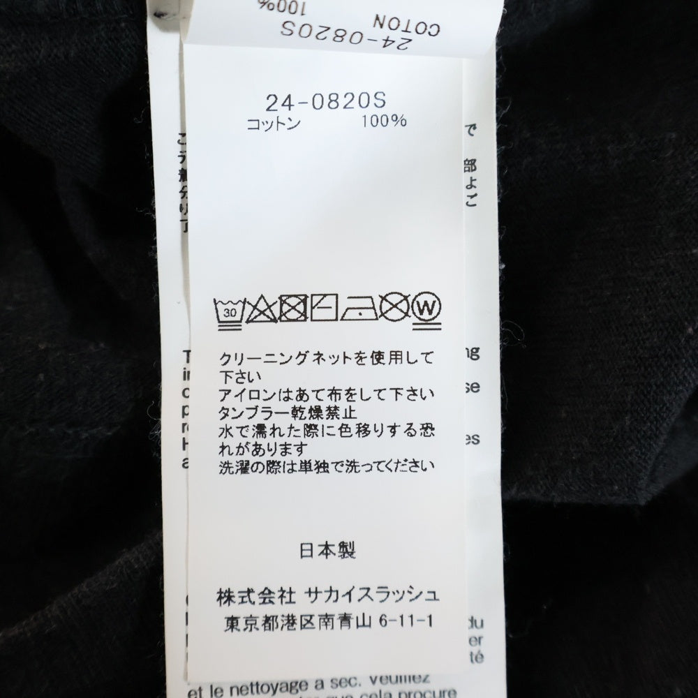 Sacai(サカイ) ×Gonz sacaigonz プリント クルーネック半袖Tシャツ ブラック 24-0820S