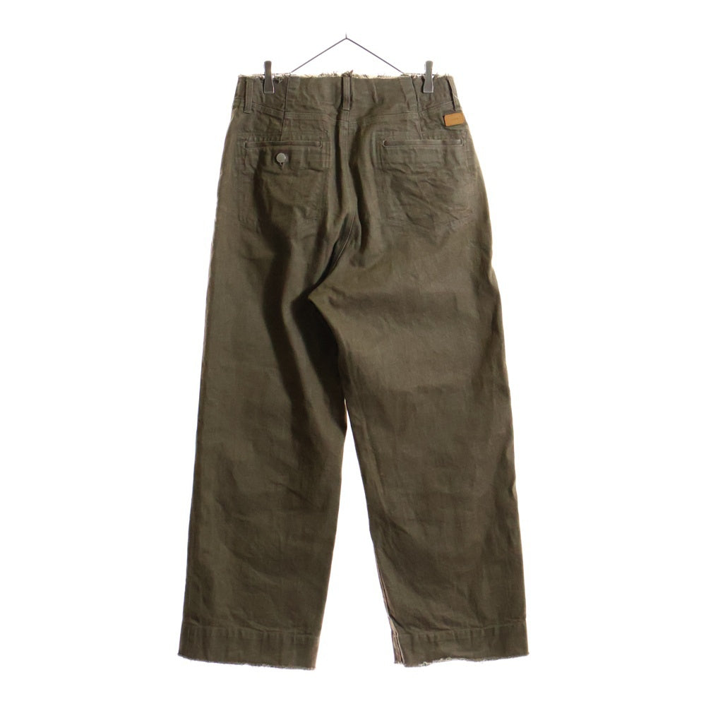 YOKE(ヨーク) Cut-Off Wide カットオフ ワイド デニムパンツ ブラウン YK22AW0405P