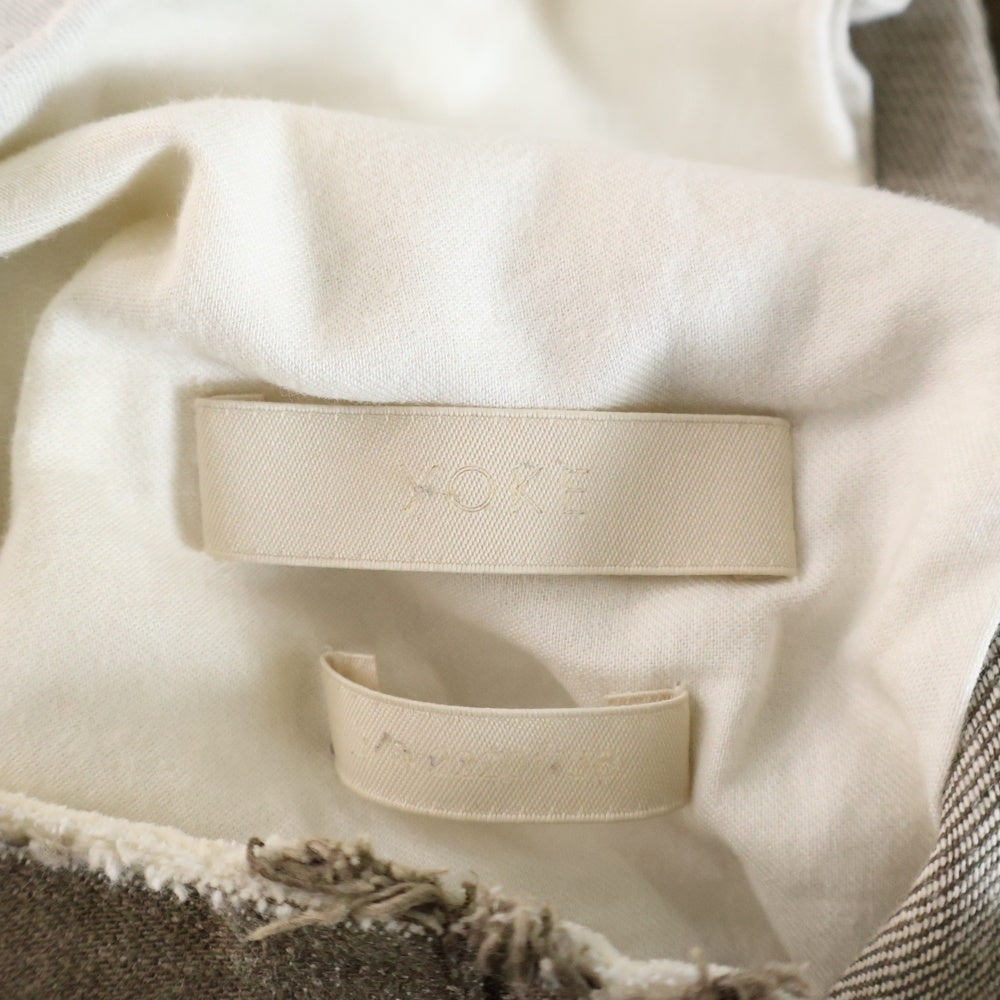 YOKE(ヨーク) Cut-Off Wide カットオフ ワイド デニムパンツ ブラウン YK22AW0405P