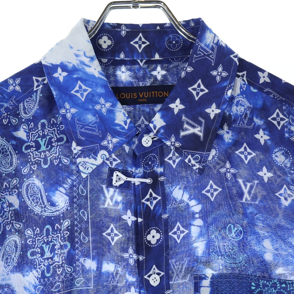 LOUIS VUITTON(ルイヴィトン) モノグラムバンダナフックディテールシャツ 長袖シャツ RM222M N08 HNS08W ブルー