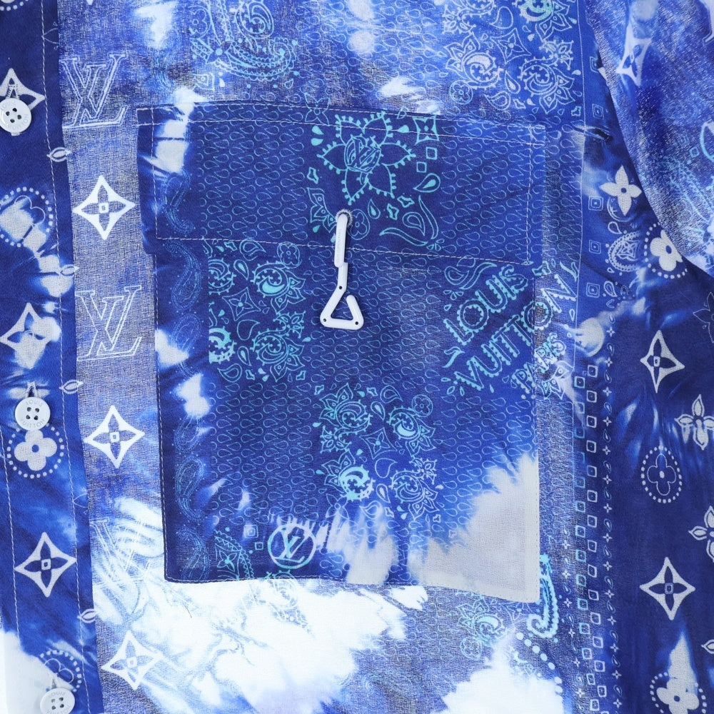 LOUIS VUITTON(ルイヴィトン) モノグラムバンダナフックディテールシャツ 長袖シャツ RM222M N08 HNS08W ブルー