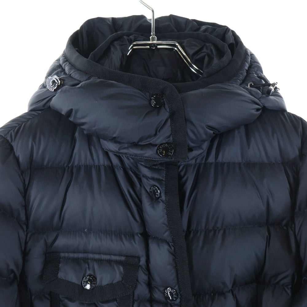MONCLER(モンクレール) 17AW HERMINE エルミンヌ フーデッド ジップアップ ダウンジャケット コート ブラック レディース C20934930005 53048