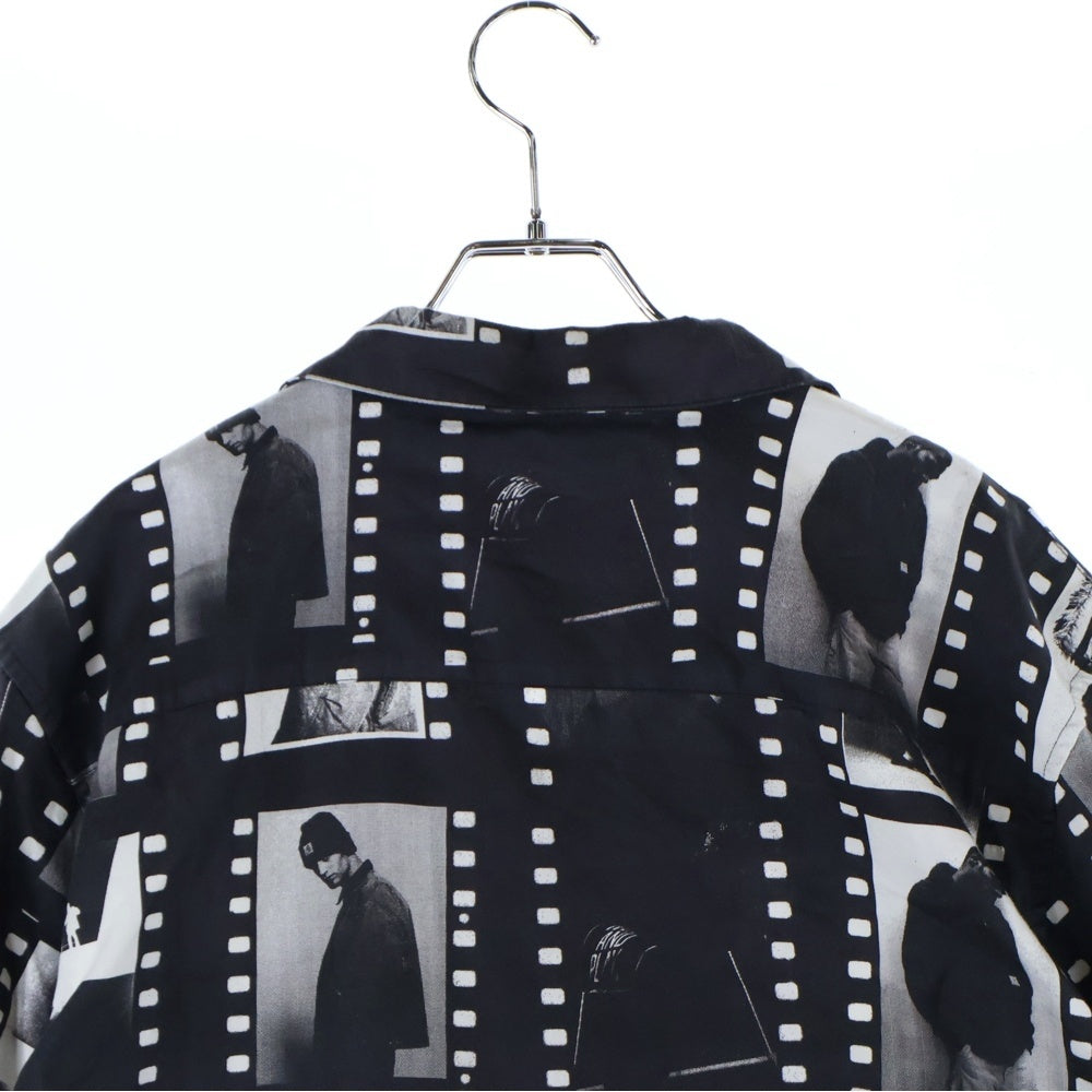 CARHARTT(カーハート) S/S Photo Strip Shirt フォトプリント オープンカラー半袖シャツ ブラック