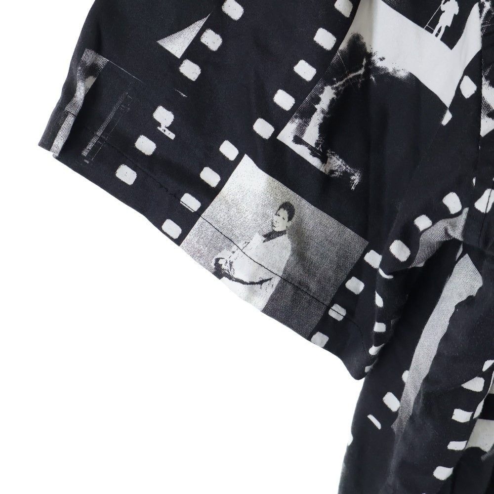 CARHARTT(カーハート) S/S Photo Strip Shirt フォトプリント オープンカラー半袖シャツ ブラック