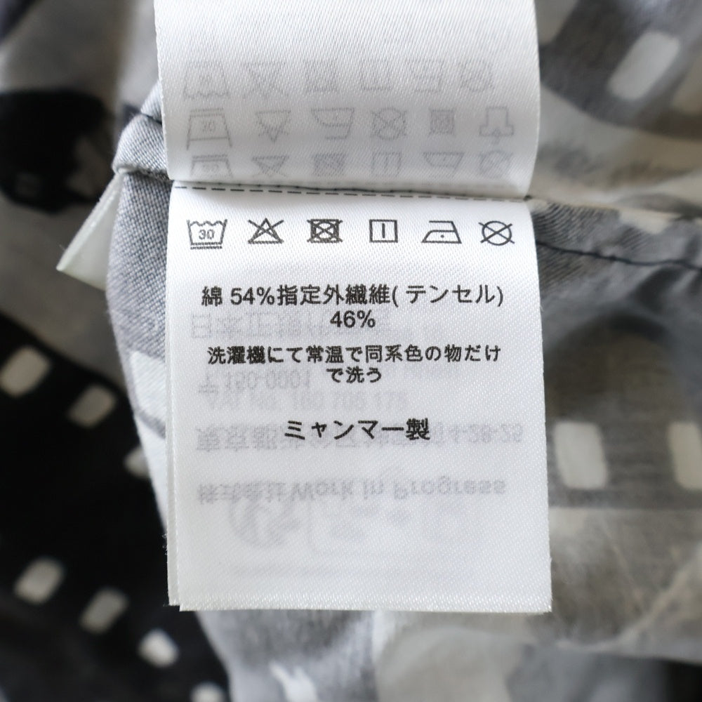 CARHARTT(カーハート) S/S Photo Strip Shirt フォトプリント オープンカラー半袖シャツ ブラック