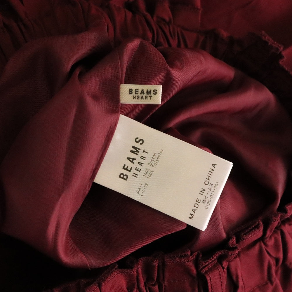 BEAMS HEART(ビームス ハート) フレア ロングスカート ワインレッド レディース