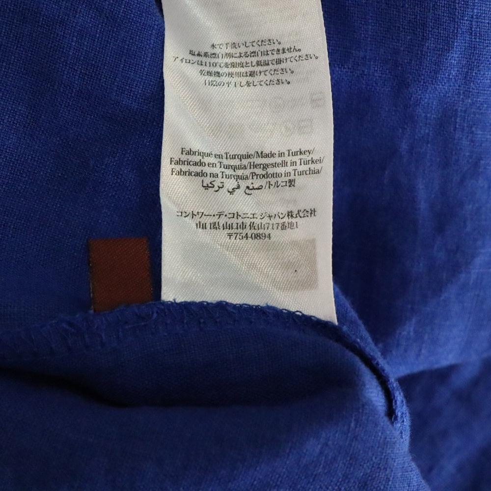 NO BRAND(ノーブランド) COMPTOIR DES COTONNIERS メッシュ切り替え ワンピース ブルー レディース